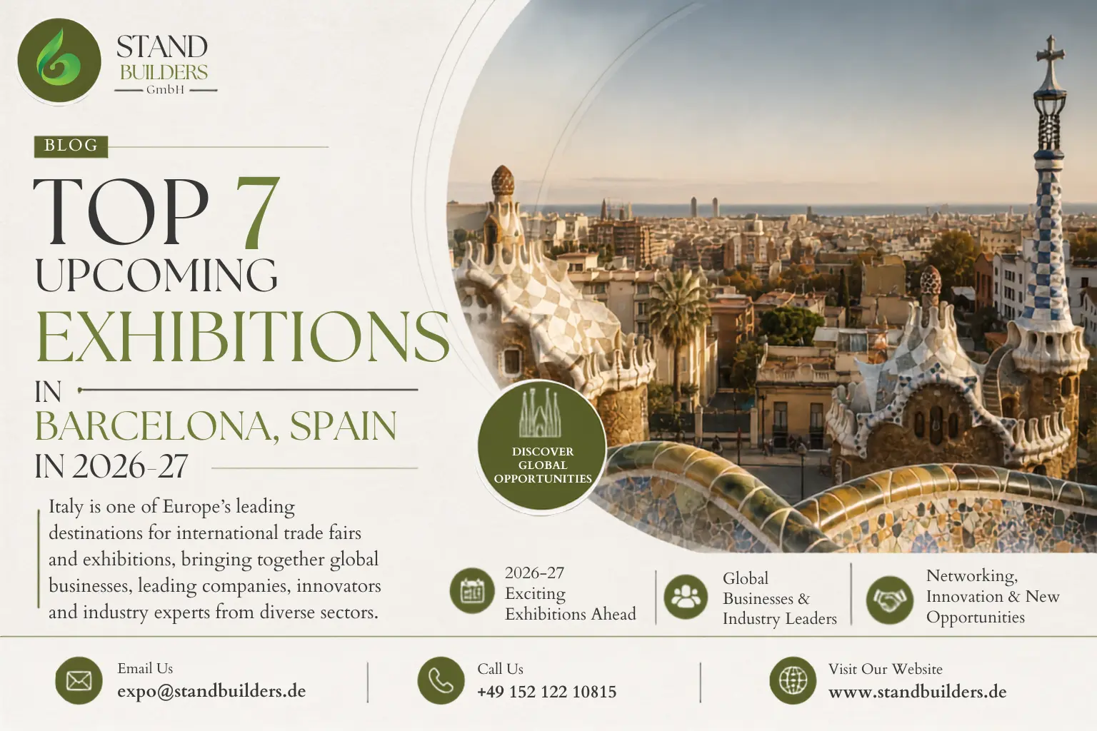Top 7 upcoming exhibitions in Barcelona, Spain in 2026-27