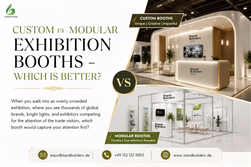 Custom vs Modular Exhibition Booths – Which is better | standbuilders.de