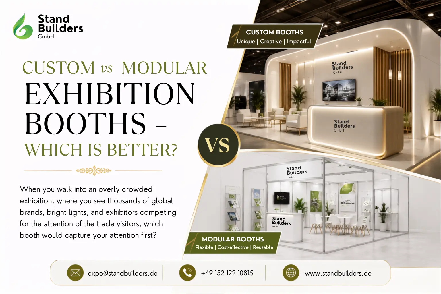 Custom vs Modular Exhibition Booths – Which is better?
